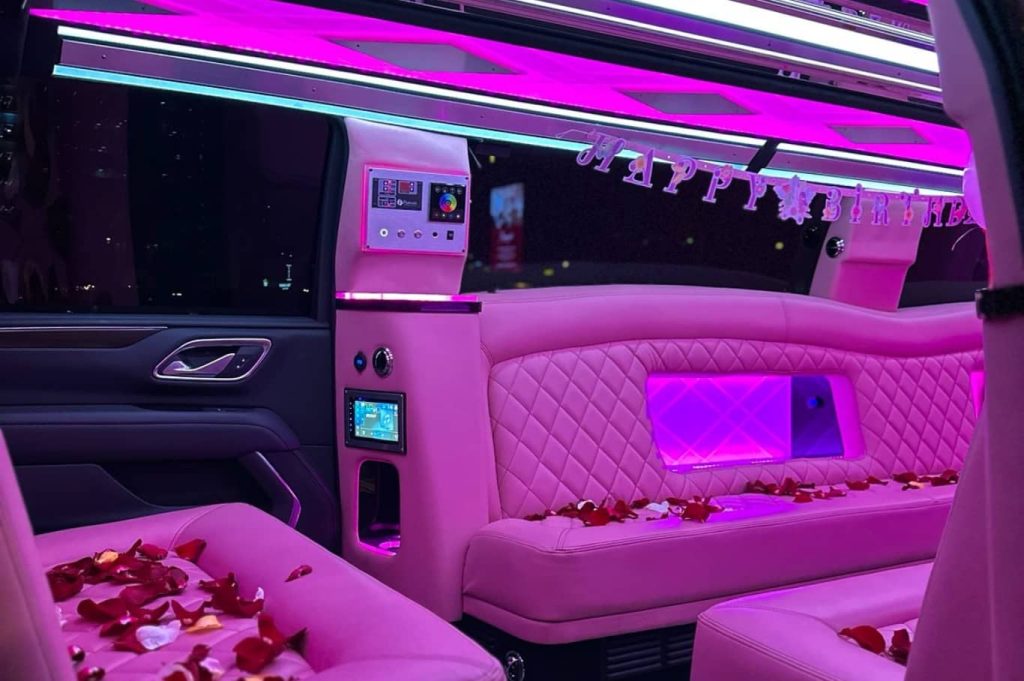 Luxury Limousine Ride With Birthday Decoration