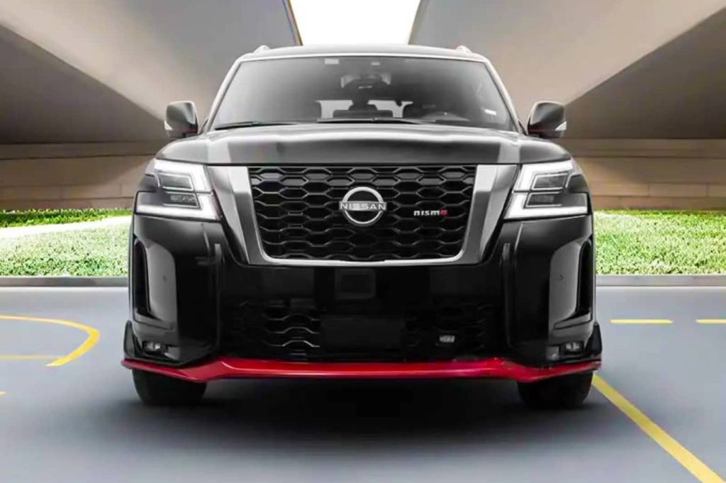 Renting Nissan Patrol 4x4 SUV in Dubai Front View