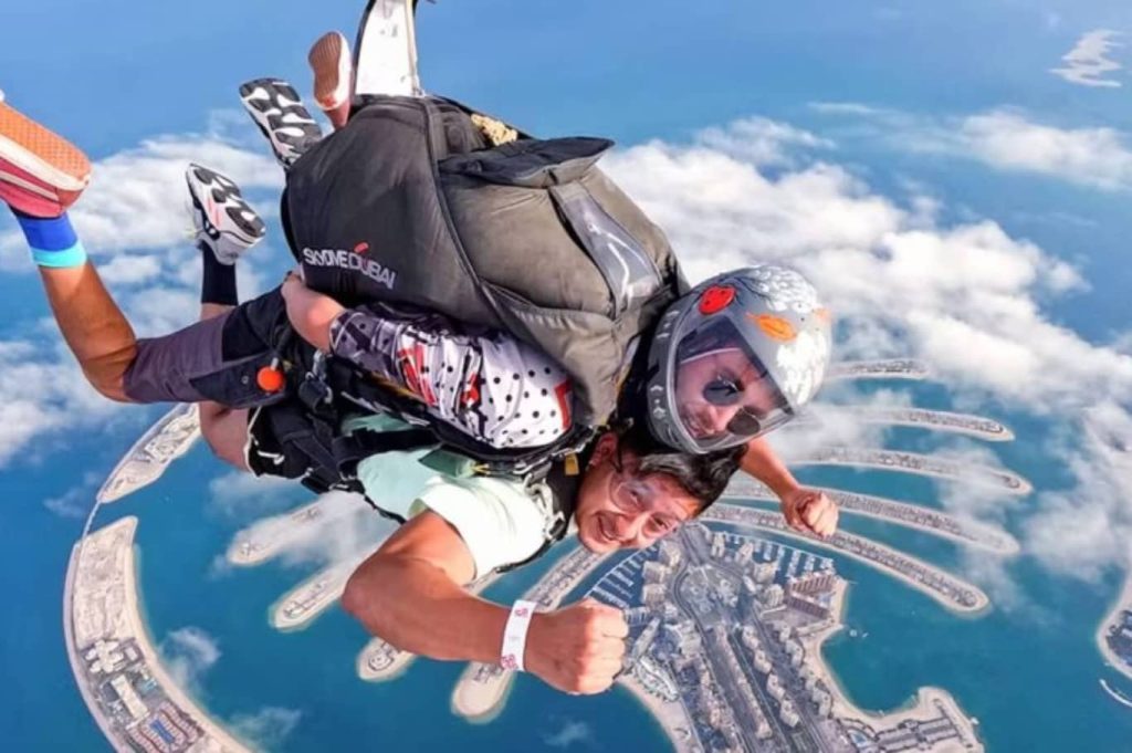 Skydiving Over the Palm Jumeirah