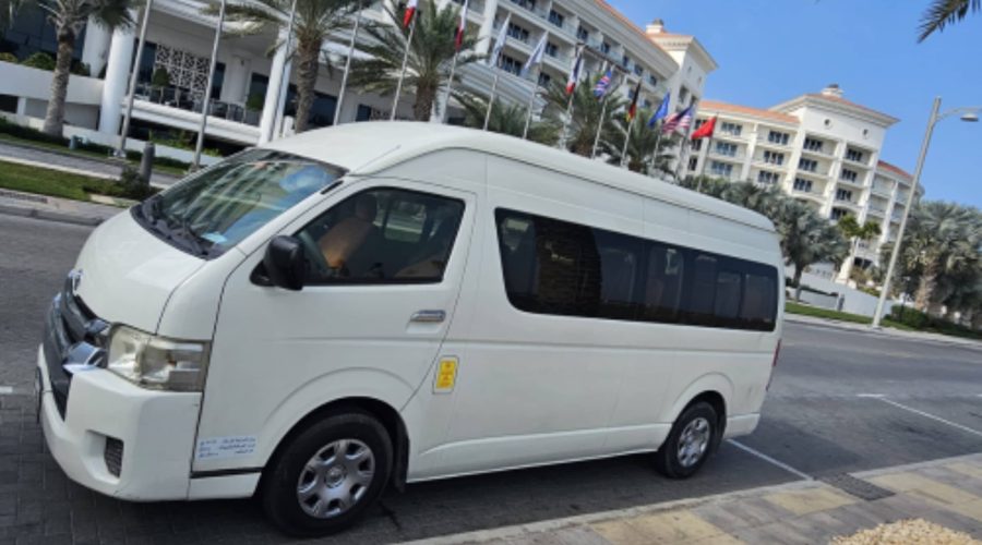14 Seater Mini Bus Toyota Hiace for Rent Dubai Dubai city transport