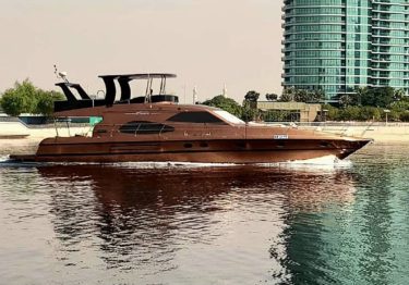 78 FT Marquis Yacht Rental Dubai spacious sun deck with skyline backdrop