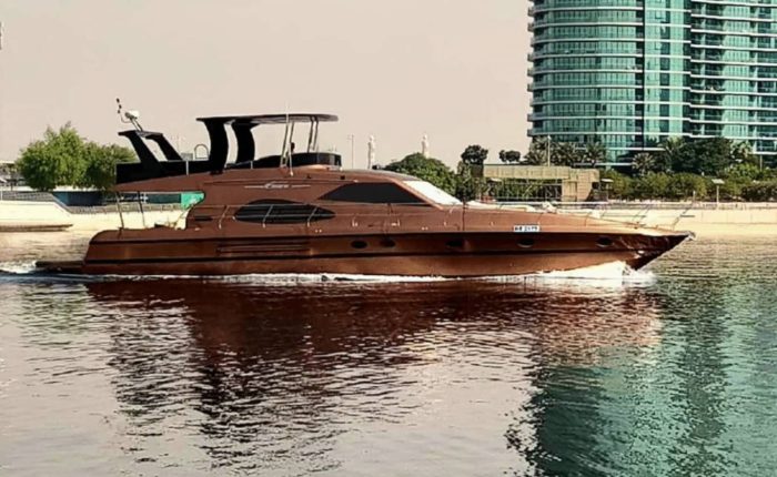 78 FT Marquis Yacht Rental Dubai spacious sun deck with skyline backdrop