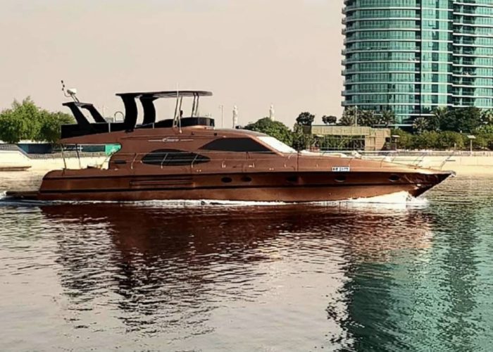 78 FT Marquis Yacht Rental Dubai spacious sun deck with skyline backdrop