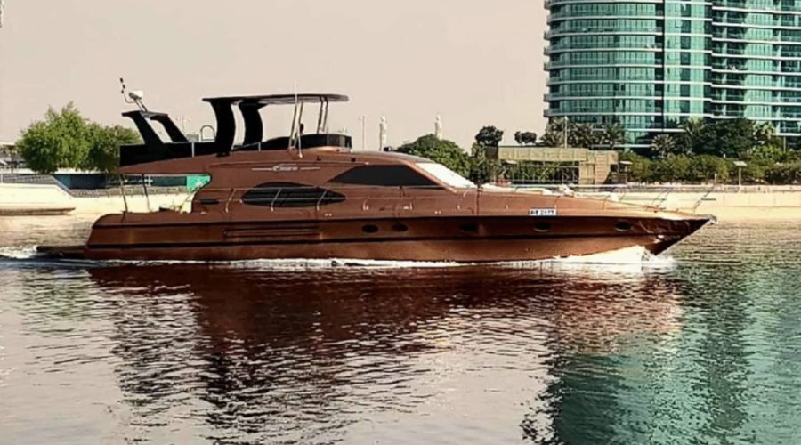 78 FT Marquis Yacht Rental Dubai spacious sun deck with skyline backdrop