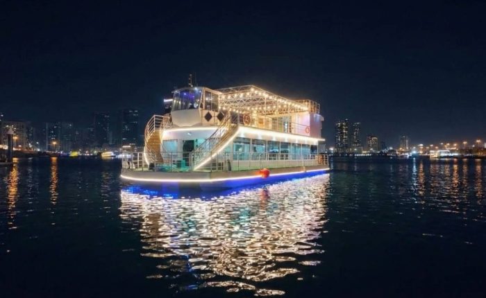 100 FT Sindbad Yacht Rental Dubai Al Seef panoramic sea cruise