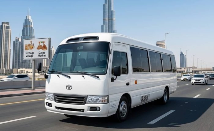 22 Seater Toyota Coaster Mini Bus exterior view for group travel