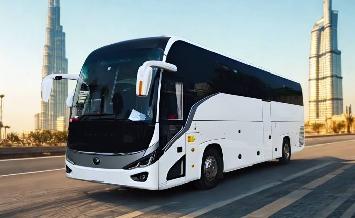 30-40 Seater Bus Rental Dubai luxury coach exterior view