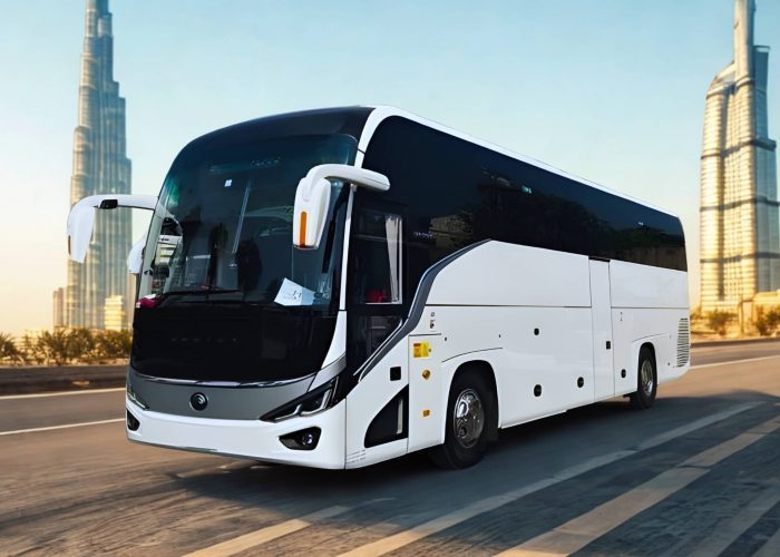30-40 Seater Bus Rental Dubai luxury coach exterior view