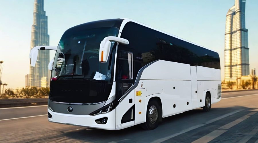 30-40 Seater Bus Rental Dubai luxury coach exterior view
