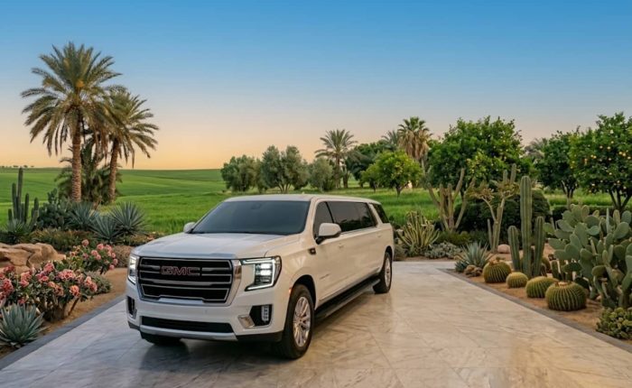 Cadillac Stretch Limousine Rental Dubai elegant long limousine design