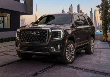 Rent GMC Yukon in Dubai luxury SUV exterior front view