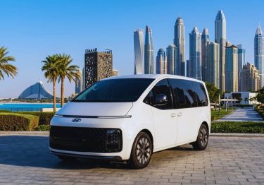 Rent Hyundai Staria in Dubai luxury MPV exterior view