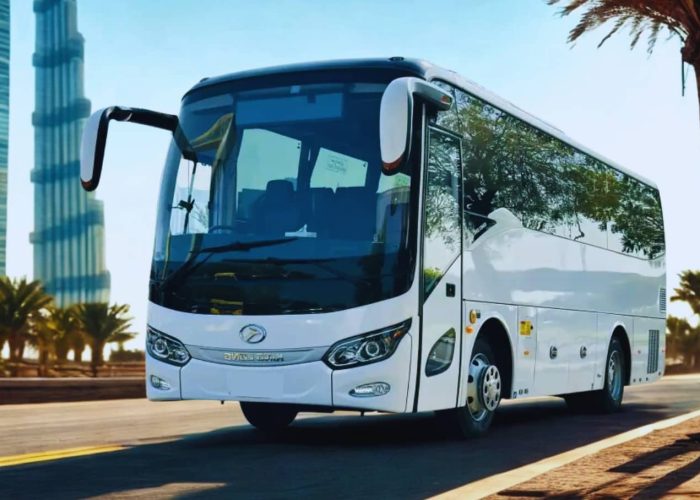 Yutong 35 Seater Luxury Bus Rental Dubai exterior view for group travel