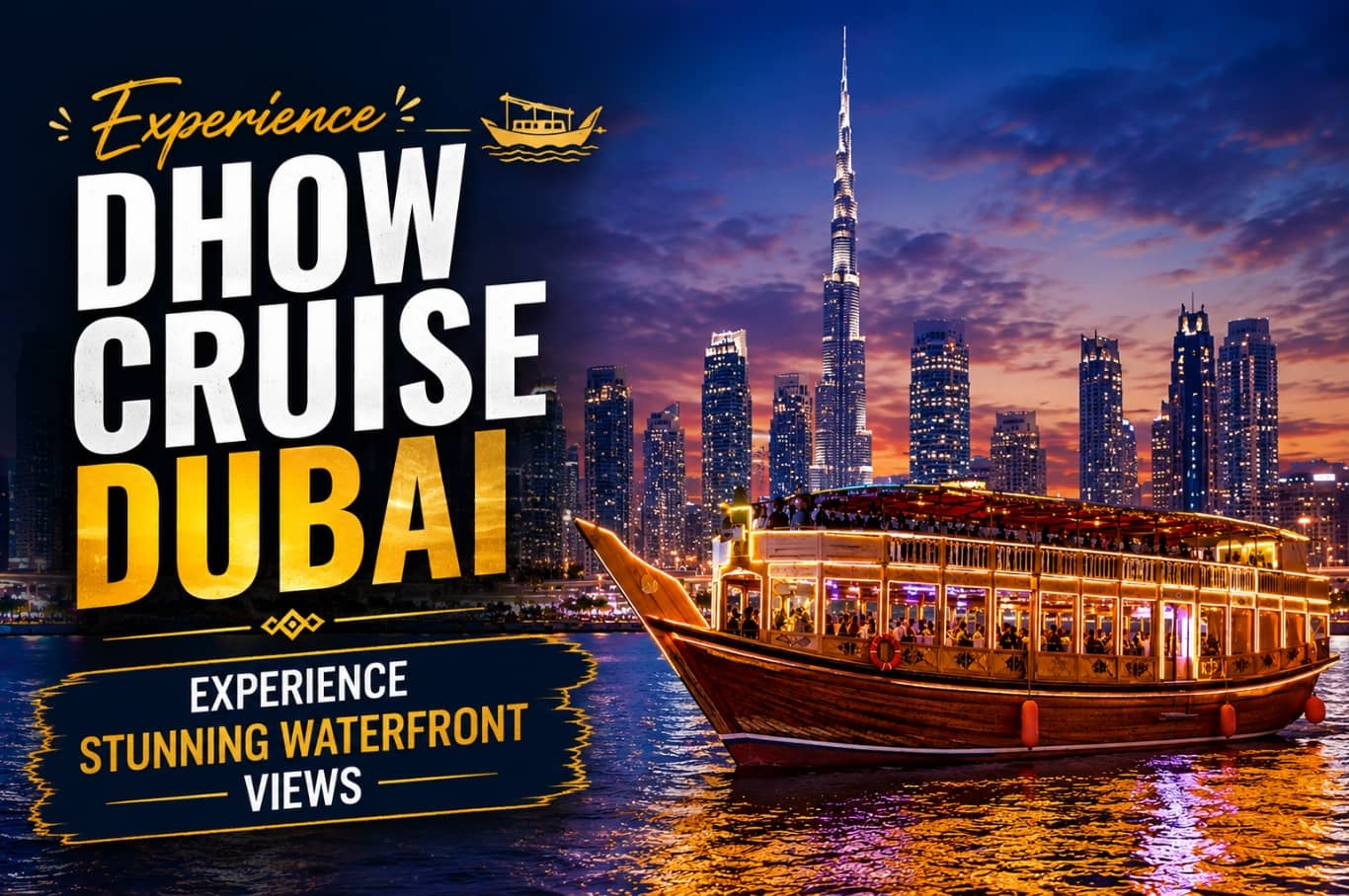 Dhow Cruise Dubai Experience with Stunning Waterfront Views
