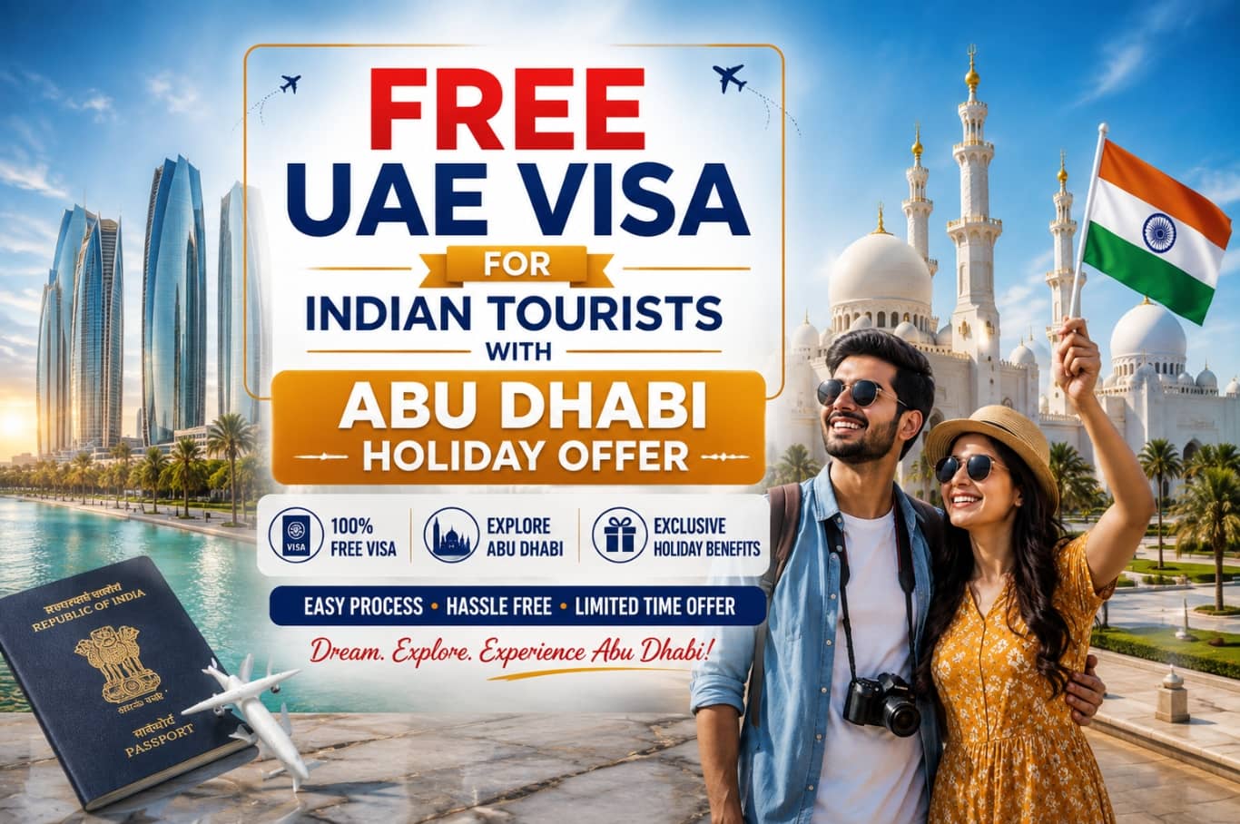 Free UAE Visa for Indian Tourists with Abu Dhabi Holiday Offer