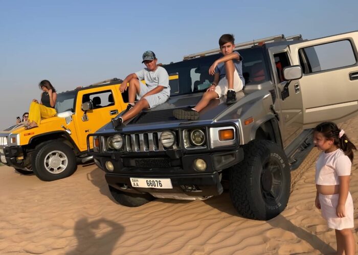Hummer H2 Desert Safari Dubai in Lahbab Red Dunes