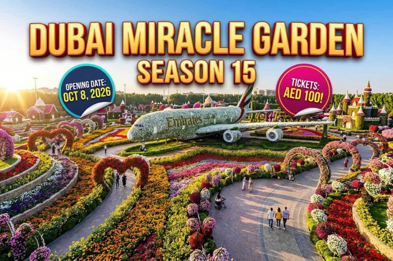 Dubai Miracle Garden Season 15 Opening Date and Ticket Prices