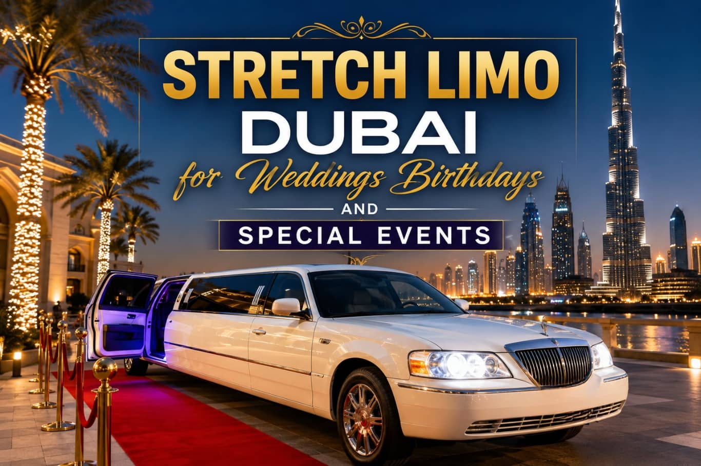 Stretch Limo Dubai for Weddings Birthdays and Special Events