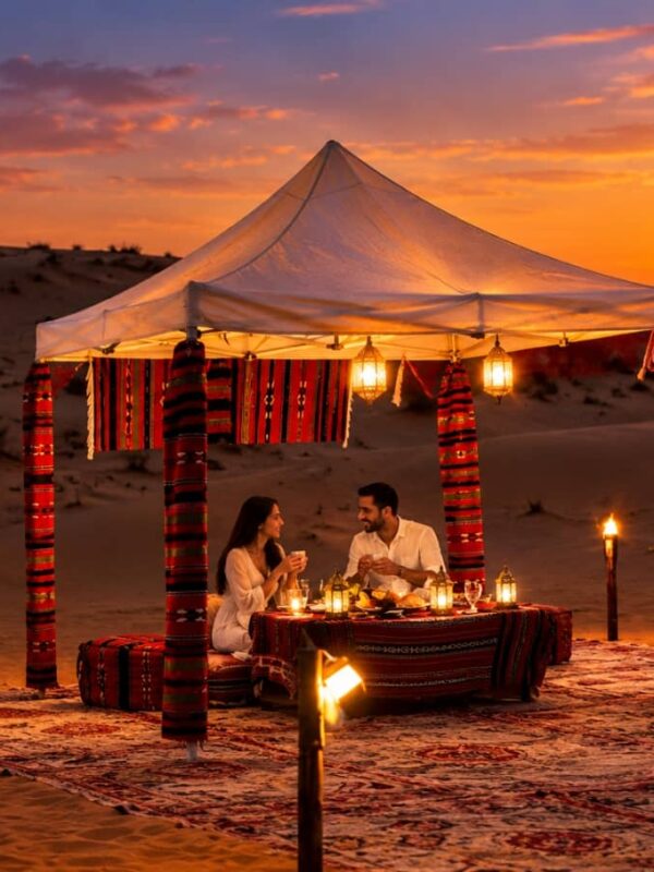 Bespoke Desert Dinner Dubai with an elegant private dining setup