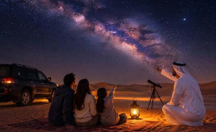 Private Al Quaa Tour with Desert Stargazing Experience