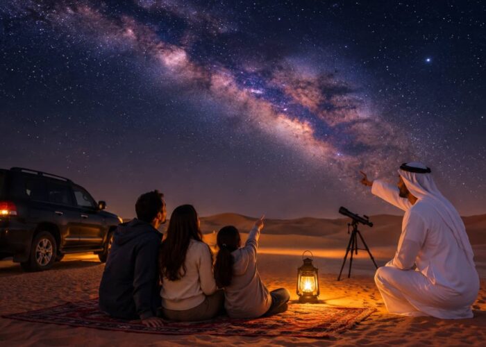 Private Al Quaa Tour with Desert Stargazing Experience