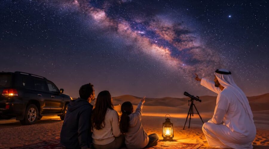 Private Al Quaa Tour with Desert Stargazing Experience